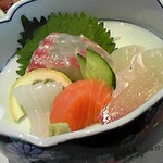 お食事処たかせ - コースの刺身です。いつも美味い！【2010年10月】