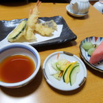 湯元 小金湯温泉 まつの湯 - 夕食　天ぷら