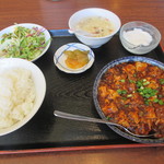 Rakushokubou - 麻婆豆腐定食（780円）