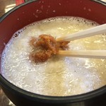 五十里うどん　麺味座 - 味噌を溶かしてたべます