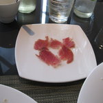 ジョバーノ - 切り分けてもらった生ハム