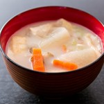 Miso soup with plenty of vegetables