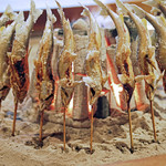 柳家 - 友釣りで獲った長良川の天然鮎の串焼き