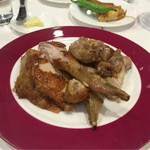 北島亭 - 胸肉以外の部位。食べきれなかった分はお持ち帰り