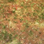 自慢のもんじゃの焼き上がり