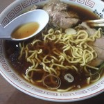 醤油屋本店・別館 おとん食堂 - 小鳩ラーメン　16/08　食べかけ写真ですいませんm(__)m