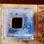 神戸にしむら珈琲店 - ブロック状の氷のグラスに入ったアイスコーヒー。