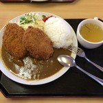 Kicchin Suzuya - 【2016年06月】メンチかつカレー＠750円、提供時。