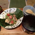 長野県 長寿食堂 - 「信州福味鶏もも肉の幽庵焼きと信州郷土料理やたら定食」（税抜1,278円）