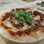 樺慶川菜餐廳 - 薄切りゆで豚のニンニクソースがけ