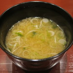 鮨 山浦 - 28年8月②　アオサ味噌汁