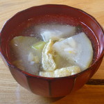 タンジョウ ファーム キッチン - 夕顔とトウモロコシの冷スープ かぼすおろし