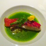 ホテルグランバッハ熱海クレッシェンド - 相模湾の輝き（金目鯛と青菜のナージュ、リゾット添え）