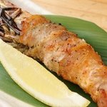 串焼きろばた えにし - 売切れ御免！「えび豚あぶり焼き」
