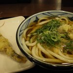 丸亀製麺 - かけ（並）　with ししゃも天