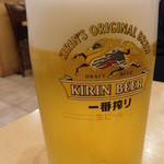 鳳琴樓 - キリン一番絞り樽詰生ビール（中）