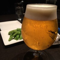 博多もつ鍋 やま中 赤坂店 - ビールで乾杯！