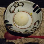 Kaorikushiage Yabukarabou - 味彩定食デザート パイナップルのソルベ