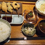 Kaorikushiage Yabukarabou - 味彩定食@1,100