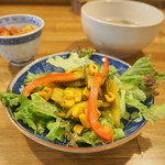 藍布 - 油揚げ、マリネ、スープ　2016.8.