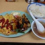 八尾飯店 - 中華定食750円（税込）