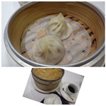 中国料理 桃林 - ＊セットでサイドメニューを一つ選べますので、「小籠包」を選んでいました。
            普通の味わいだとか。