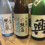 れんげ料理店 - 四国の日本酒たちです。