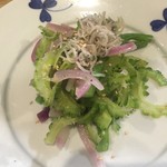 れんげ料理店 - ゴーヤです。じゃこがのっています。