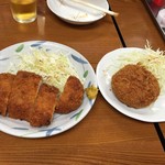 ここへ来たらトンカシ食べなきゃあって、初めて来たのに言っちゃうww