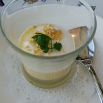 アンティカ オステリア デル ポンテ - ものすごく美味しかったプリンみたいなアミューズ