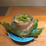 日本料理 幸庵 - 海藻をつなぎに使ったごまだれうどん