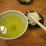 温かいお茶と大根の浅漬け♪