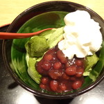 会席料理 かど36 - 抹茶とあずきのパフェ