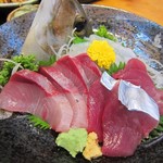 The　dining　YOSA八右衛門 - メイチダイ・カツオ・ワラサのお刺身盛り合わせ定食