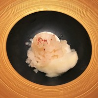 銀座 レストラン オザミ - 桃のソルベ