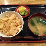 蕎麦セイジ - ミニ小海老天丼550円