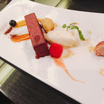 リストランテ 薫 - フランボワーズのチョコケーキ＆バニラジェラート
