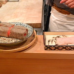 日本料理 百屋 - 目の前で炙ってくださいますー！