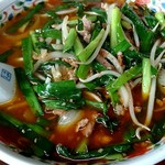 らぁめん とん平 - 肉ニラじゃん辛めん【具材】