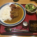 宮崎地鶏炭火焼 車 - チキンカツカレー、1,000円