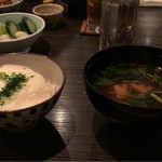 一滴 - 〆のご飯と味噌汁