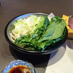 ゆず庵 - ほうれん草、もやし、白菜