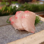 寿し屋の華八 - 2016.8)弾力のあるしまあじ