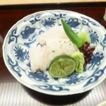 天神橋 青木 - お造り（鱧、めいち鯛）