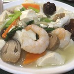 青葉 - ランチの海鮮豆腐。