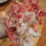 魚竹 - だし巻きの上には蟹がいっぱい