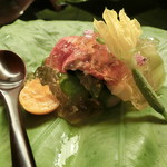 にくの匠 三芳 - 加賀太胡瓜とお肉の冷菜