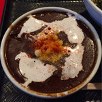池袋壬生 - 生クリームトッピングの肉カレーつけ汁