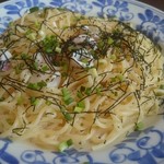 鎌倉パスタ - 明太子とやりイカの濃厚クリームパスタ焼き海苔風味　大盛り