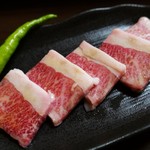 あべや - 花巻黒ぶだう牛 カルビ（1580円）